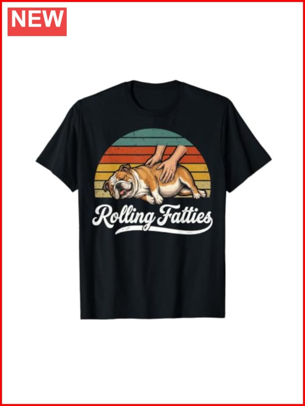 Novelty English Bulldog Graphic T-Shirt Men's Classic Fit Tee